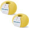 Kalapanta Gomitoli per lavoro a maglia e uncinetto, 100% Pura Lana Vergine Merino Extrafine by Lana Gatto. Linea Baby Soft Bambini, Neonati Naturale con Aloe Vera, 100 g. 340 mt, (Giallo - 8437, 2)