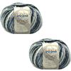 Kalapanta 2 Gomitoli Lana Vergine Biologica e Alpaca, Sesia Echos Print, 100 gr. 100mt (Fantasia - 4828, 2)