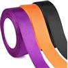 ASTARON Nastro di Raso per Artigianato di Halloween 1 Pollice, Viola Nero Arancione Nastro Tinta Unita Nastro di Tessuto per Confezioni Regalo di Halloween Mazzi di Fiori Fiocchi per Capelli