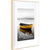 Baoee Cornice portafoto bicolore in rovere bianco, 30 x 40 cm, con passepartout, 21 x 29,7 cm, con vetro acrilico, cornice per poster, cornice per certificati, montaggio a parete