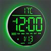 Maxstar Orologio da Parete Digitale 10 con Telecomando, 8 Colori RGB, Display LED Grande, Luminosità Auto, Ora Legale, Temperatura, Sveglia - Nero per Soggiorno, Camera, Cucina