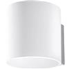 SOLLUX lighting SOLLUX Lampada da Parete Paralume in Vetro Illuminazione Minimalista Lampadina LED Installazione Facile Colore Bianco VICI 10x12x10 cm Cilindrico