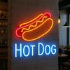 Xusdamyj Hot Dog Neon Shield Fast Food LED Neon Luci LED Street Food Hot Dog Decorazione da parete
