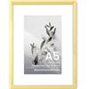 Feihorrm Cornice portafoto, in alluminio A5 15 x 21 cm, per foto 15 x 21 cm senza passepartout o 9 x 14 cm con passepartout, telaio in metallo con vetro temperato (Oro, 1x)