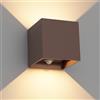 Klighten Lampada da esterno,12W Applique da Parete con sensore di movimento per luci esterni/interni Lampada da parete con fascio regolabile IP65 Impermeabile 3000K,Rosso ruggine