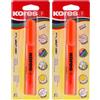 Kores -High Liner Plus: Evidenziatore a Penna Arancione Fluorescente, Punta a Scalpello con Inchiostro a Base d'Acqua, Ideali per la Scuola e per l'Ufficio, Confezione da 2