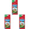 Faber-Castell 537660 - Set di 36 matite esagonali, multicolore