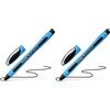 Schneider Slider Memo XB - Penna a sfera con cappuccio, tratto XB, colore inchiostro: nero, Made in Germany (Confezione da 2)