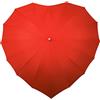 Falconetti Falcone Parapluie droit - toile en forme de coeur rouge Ombrello classico, 80 cm, Rosso (Rouge)