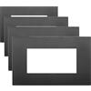 Vimar Placca Classic 4 m, Nero (Confezione da 4)