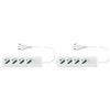 Vimar 0R00641.CC.B Presa multipla con interruttore e cavo da 1,5 m, 4 uscite SICURY universale standard italiano, spina 16 A standard italiano, bianco (Confezione da 2)
