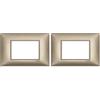 Vimar 14653.70 Plana Placca elettrica 3 Moduli bronzo metallizzato (Confezione da 2)