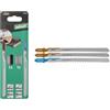 wolfcraft Set di lame per seghetti alternativi per installazione di cucine, 3 pezzi. - Per realizzare tagli in legno rivestito e profili in metallo e plastica - 2342000
