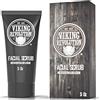 Viking Revolution Scrub Viso Uomo Microdermoabrasione - Exfoliante Facial - Pulisce in Profondità - Rimuove Punti Neri, Acne e Peli Incarniti - Scrub Uomo Viso Pre-Rasatura (1 Confezione) 150 ml