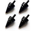 PrecisionGeek® Speaker Spikes M8 - Piedini Anti-Vibrazione per Diffusori e Altoparlanti Hi-Fi (Alluminio Nero Ø20, M8×15 mm + Punta Ottone)