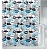 Spirella Tenda da Doccia PEVA Wow 180x200 cm Blu e Nero