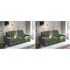 Italian Bed Linen ELEGANT Fascia Copridivano, in microfibra, Verde scuro/Verde mela, 60 x 190 cm (Confezione da 2)