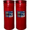 Cereria Di Giorgio Cero Votivo Sacro Cuore Big Size P100 Colore Rosso - Durata 10 Giorni - 1,2 KG di Cera - Cereria Di Giorgio (Confezione da 2)