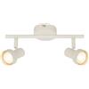 BRILONER - Plafoniera orientabile, attacco GU10, max 9 W, faretti soffitto, lampada soffitto, plafoneria, plafoniere, camera da letto, faretto, faretti cucina, 27,5 cm, bianco antico