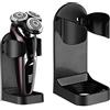 kwmobile Porta Rasoio Elettrico - Supporto da Parete Autoadesivo per Rasoio - Accessori Bagno per Rasoio Asciutto e Pulito - 10 x 5 x 4 cm nero