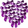 CaPiSo 25 fiocchi di raso fatti a mano, 9 x 10 cm (viola)