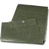 Mivos Telone Protettivo Occhiellati 2x3 m - Verde - 90g - Telo Impermeabile Universale per Giardino - Telone Multiuso per Mobili Legno Barche - Teloni Antistrappo per Coperture - Telo Piscina