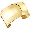 Breil, Collezione Sculpture, Bracciale Donna in Acciaio Lucido, con Forma Fluida e Finitura Lucida Oro, Dimensioni 5,7 x 4,8 cm, Circonferenza Interna 15,5 cm, Misura S