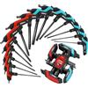 Shall Set di chiavi esagonali con impugnatura a T da 14 pezzi, 7 pezzi metrici e 7 pezzi Torx, set di chiavi esagonali portatili con supporto di stoccaggio per riparazioni di auto e bici, fai da te