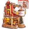 Robotime Rokr Carillon in legno Fabbrica di regali da sogno di Natale Puzzle in legno 3D Kit modello in legno Costruisci i migliori regali per bambini Adulti