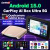 CarlinKit Nuovo Tbox-Ultra Android 15 CarPlay Ai Box Adattatore Wireless Android Auto Qualcomm SM6350 8-Core 128GB Per Netflix YouTube GPS FOTA Aggiornamento Smart Car Android TV Box