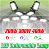 NONE Lampadina da officina a LED da 400 W E27/E26 Lampada da garage a deformazione Faretto pieghevole da 220 V 110 V Seminterrati di magazzino Illuminazione per aree di grandi dimensioni