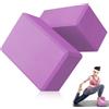 LULUWA 2 Pezzi Blocchi Yoga, Schiuma EVA Mattoni Fitness Yoga Blocks Alta Densità e Antiscivolo per Migliorare forza Equilibrio e Flessibilità Mattoncini Leggeri per Pilates