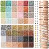 ARTREE Kit per realizzare braccialetti, 48 colori perline di vetro 3 mm, include lettere, regalo fai da te unisex (festa, compleanno)