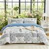 Tokokimo Set Copripiumino Matrimoniale 240x220 cm, Copripiumino Matrimoniale 3 Pezzi Motivo Patchwork Sogno blu in Morbida Microfibra, Completo con 1 Copripiumino + 2 Federe 50x80 cm, Azzurro