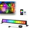 T-SUN 50W Barra LED RGB, RGB Faretto LED Esterno, Faretti Colorati Intelligente con Telecomando/APP/Memoria/Timer/Impermeabile IP66 per Scenari Bar Festa Giardino