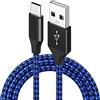 BIBTIM Cavo USB di tipo C, cavo USB C 3M QC3.0 Cavo in nylon di ricarica per Samsung Galaxy S22, S21, S9, S8, A52, A51, Note 20, Huawei Mate 40, Xiaomi 11, Google Pixel 5, Switch、PS5、Realme