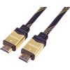 PremiumCord Cavo 4K HDMI 2.0B M/M Ad Alta velocità, 18 Gbps con Ethernet, Compatibile Video 4K@60Hz, Deep Color, 3D, Arc, HDR, Dolby TrueHD, Connettori Placcati Oro, Nero/Oro, 1 m