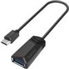 Hama Adattatore OTG USB C - USB A 3.2 gnaizdo per trasferimento di dati digitali, segnali e alimentazione (5 Gbit/s, fili in rame) nero