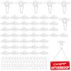 ZMDMAH 100 Ganci da Soffitto Adesivi Trasparenti 22MM con Anelli in Metallo - Ganci per Soffitto Autoadesivi Senza Fori per Piante Luminaria - Command Ceiling Hooks per Bagno Cucina Soggiorno