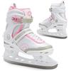 ATTABO Pattini Ghiaccio Ricreativi da Donna TORA in Bianco Taglia 36 EU Pattini per Principianti Chiusura con Fibbia Supporto alla Caviglia Lama in Acciaio Inossidabile Elegante e Classico