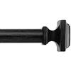 MODE Farmhouse Collection - Bastone per tenda singolo con terminali quadrati Cottage, da 183 a 365 cm, colore: nero