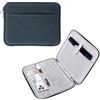 MoKo 9-11" Custodia Protettiva in Poliestere con Scomparti per Tablet per iPad Air M2 2024, iPad PRO 11 M4 2024, iPad Air 5/4/3/2/1, iPad 10a/9/8/7 Gen 10,2, Galaxy Tab S9 11" 2023, Indaco