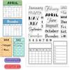 CHGCRAFT Mese Settimana Calendario Timbro Chiaro Timbri Chiari in Silicone Personalizzati Timbri Sigillo per DIY Scrapbooking Album Foto, Parole, 6,3x4,33x0,12 pollici