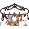 Comfify Appendiabiti da parete in ghisa, design vintage, con 5 ganci, chiavi, asciugamani, ecc., montaggio a parete, in metallo, resistente, rustico, vintage, idea regalo decorativa, colore: marrone