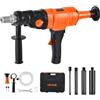 VEVOR Carotatrice per Calcestruzzo, Diametro di Foratura 200 mm Trapano a Carotaggio Portatile per Calcestruzzo a Secco e a Umido con 4 Punte da Trapano, 1000/2250 giri/min a 2 Velocità 1500 W