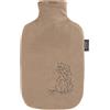Fashy Borsa dell'acqua calda, 2,0 l, con rivestimento morbido e trapuntatura rialzata, beige