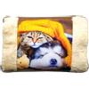 Leddy Living Borsa Acqua Calda Elettrica 26x19cm 500W - Scaldino Senza Fili Ricaricabile Rapido, con Tasche in Peluche per Mani, Sollievo Dolori e Freddo, Design Cani & Gatti Morbido e Sicuro (MOD 03)