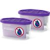 Wessper Deumidificatore, Assorbi Umidità Monouso da 400 ml, Lavenda, Elimina Efficacemente Umidità, Muffa e Funghi, Deumidificatori con Cloruro di Calcio -2 Pezzas