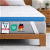 Komfortec Gel Topper 180x200 cm H3/H4, Topper per Materasso per Letto Boxspring, Certificato Oeko-TEX, Altezza 7,5 cm, Rivestimento in Aloe Vera