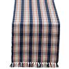 DII Autumn Farmhouse Plaid, cotone, blu e arancione, 182,9 x 35,6 cm (corridore)